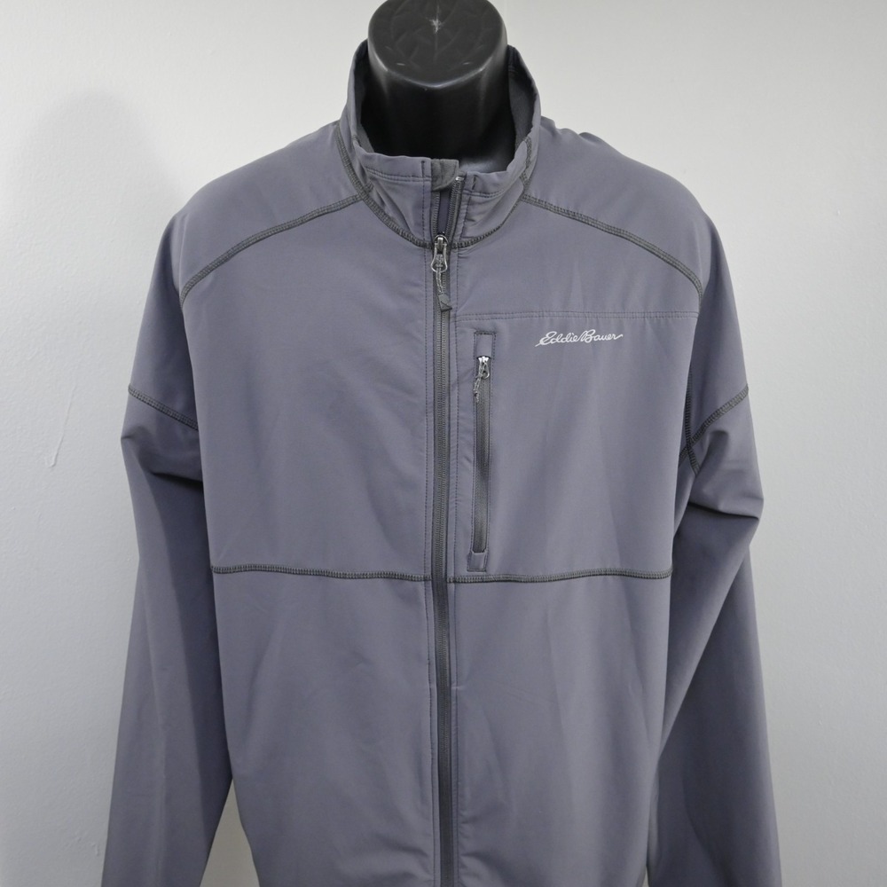 Eddie Bauer Full Zip Hiking Jacket Gray Long Sleeve W/ Pockets Mens Size 2XL XXL - Picture 11 of 11